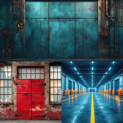 Warehouse Sports Digital Backdrop, Action Scene Background, Photography Prop, Athlete Photo, Graffiti Wall, Urban Sports, Ratio