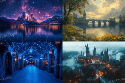 Wizarding School Backdrops - Witchcraft Photography Overlays - Ideal for Digital Artists  Photographers, Digital Backdrop for Photography