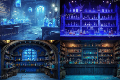 Blue Witchs Apothecary Photography Backdrops for Digital Artists Photographers  Designers - High-Quality 00x00px