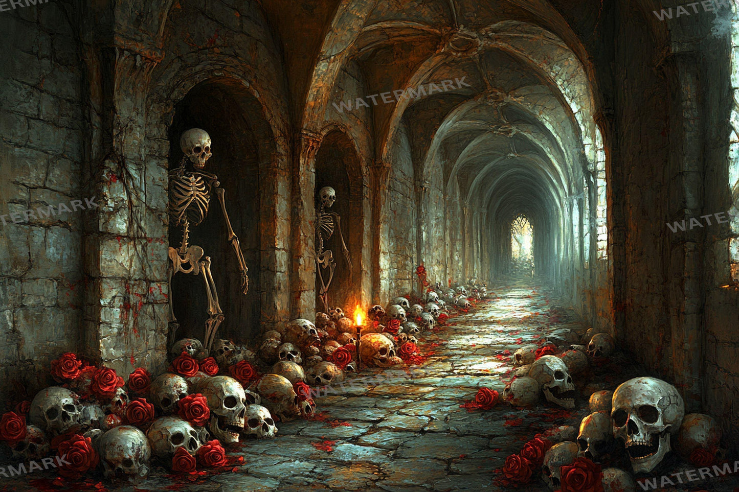 Haunted Gothic Hallway Backdrop: 1PNGs for Spooky Horror Photography, Eerie Victorian Mansion Scenes, Dark Corridor Digital Backdrops