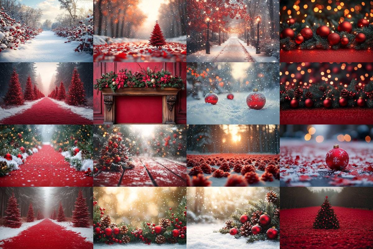 Warm Christmas Outdoor Scene Backdrops PNG Set for Digital Artists  Photographers - 00x00px Commercial Use - Cozy Holiday Aesthetic