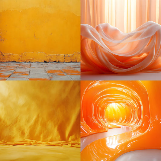 Orange Photography Backdrop, Bold Studio Background, Digital Download for Portrait Photography, Vibrant Photo Booth Prop