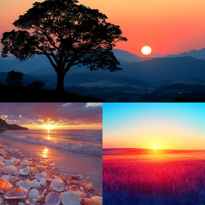Sunset Photography Backdrop Bundle, Golden Hour Digital Backgrounds for Photographers, Warm Light Portrait Photography, Dreamy Sky Photo Overlays