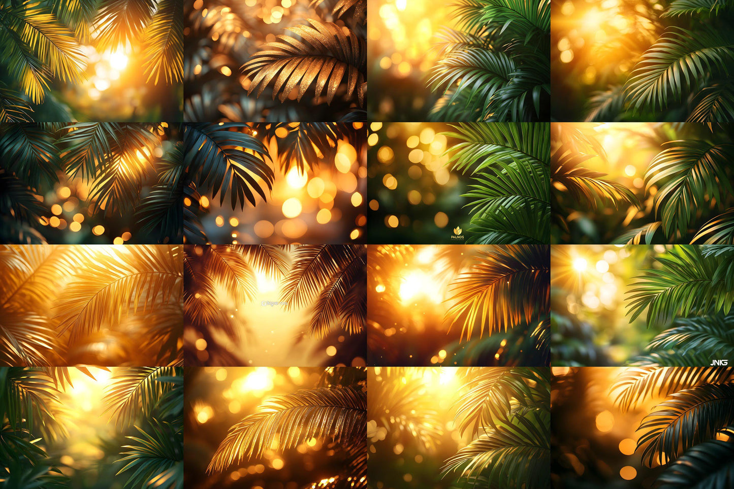 Palm Tree Glow Backdrops | Digital Backgrounds for Photoshop Composites & Cinematic Overlays, Wedding, Maternity Backdrop