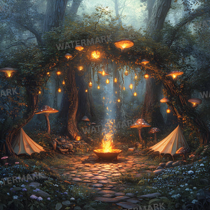 Woodland Elf Digital Backdrop Set, Fantasy Forest Backgrounds for Photography, Magical Square Images for Storytelling, Enchanted Realm Photo Overlays
