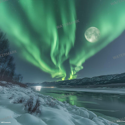 x96px Stunning Aurora Borealis Digital Backdrops for Portrait Photography  Master Photoshop Overlays