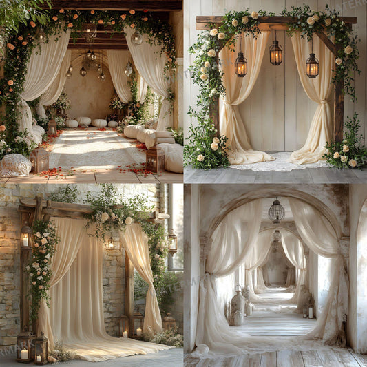 Set of 1Vintage Boho Digital Portrait Overlays for Photography Backdrops  Photoshop Composites - High Resolution 96x96px