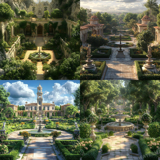 Baroque Garden Digital Backdrops - Set of 1Fine Art Textures and Photoshop Overlays for Maternity, Portraits, Photography Background