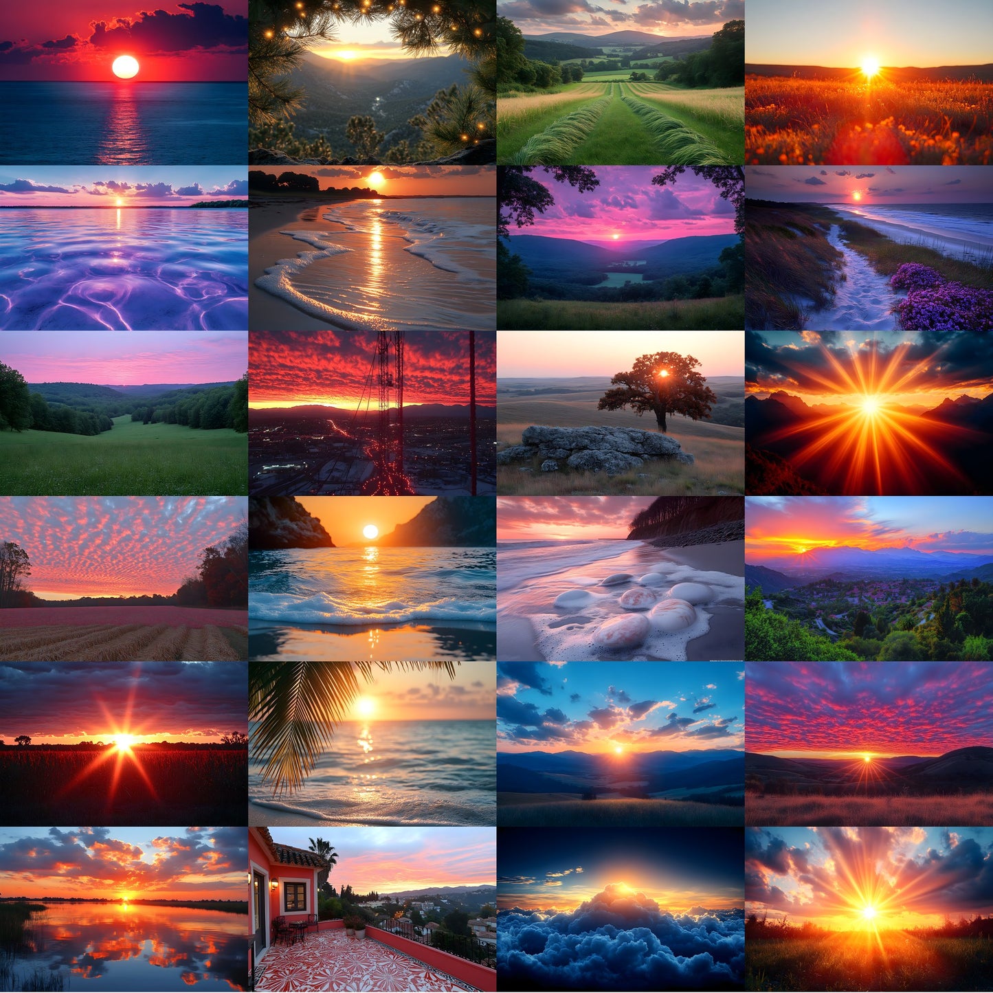 Sunset Photography Backdrop Bundle, Golden Hour Digital Backgrounds, Photo Overlays, Dreamy Sky Textures, Scenic Photography Resources