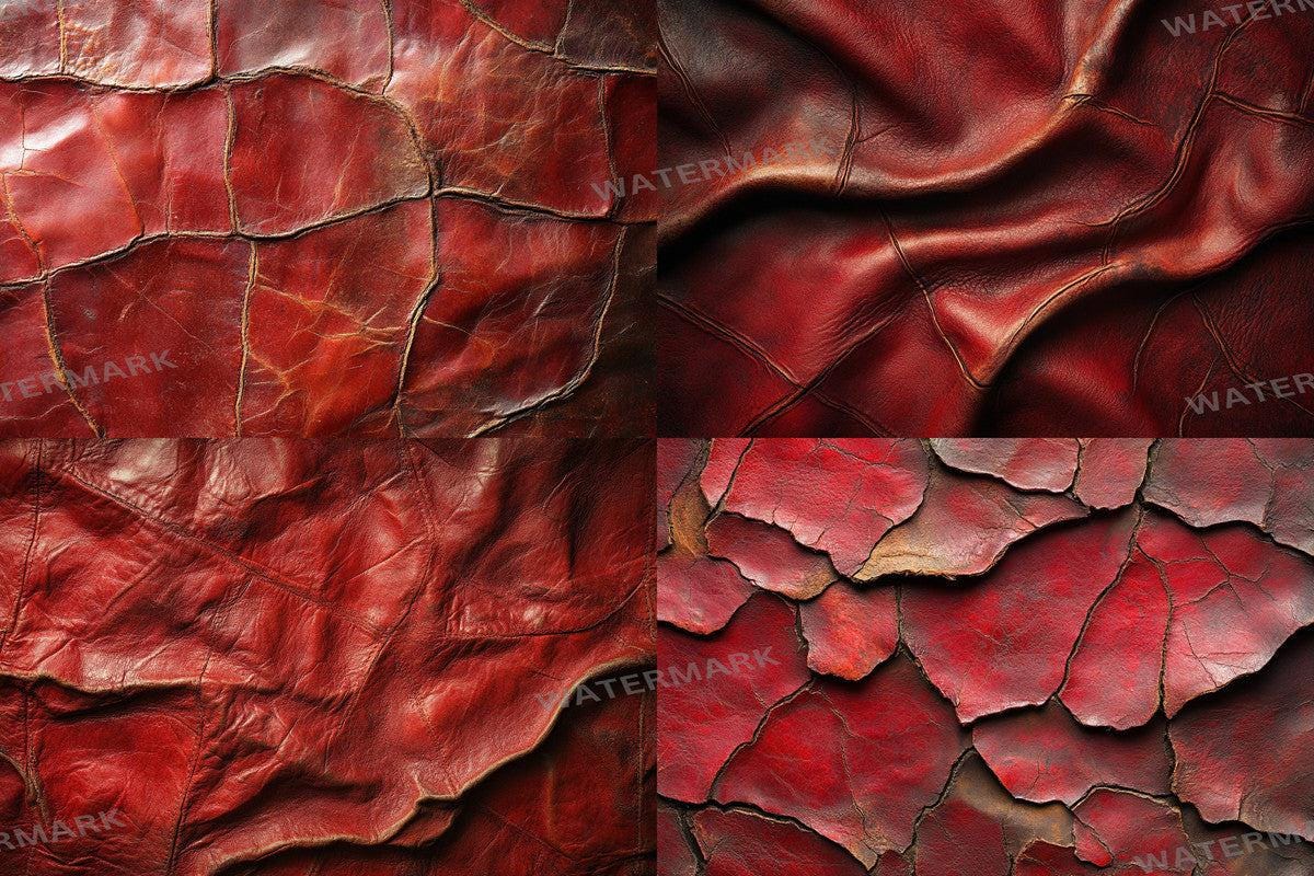 Red Weathered Leather Textures Photography Backdrops for Photoshop - Warm Aesthetic Backgrounds for Digital Art  Photo