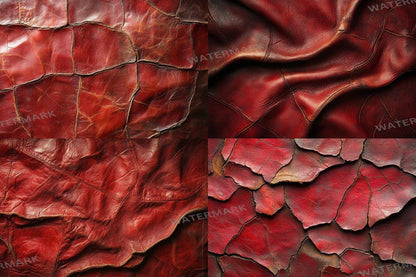 Red Weathered Leather Textures Photography Backdrops for Photoshop - Warm Aesthetic Backgrounds for Digital Art  Photo