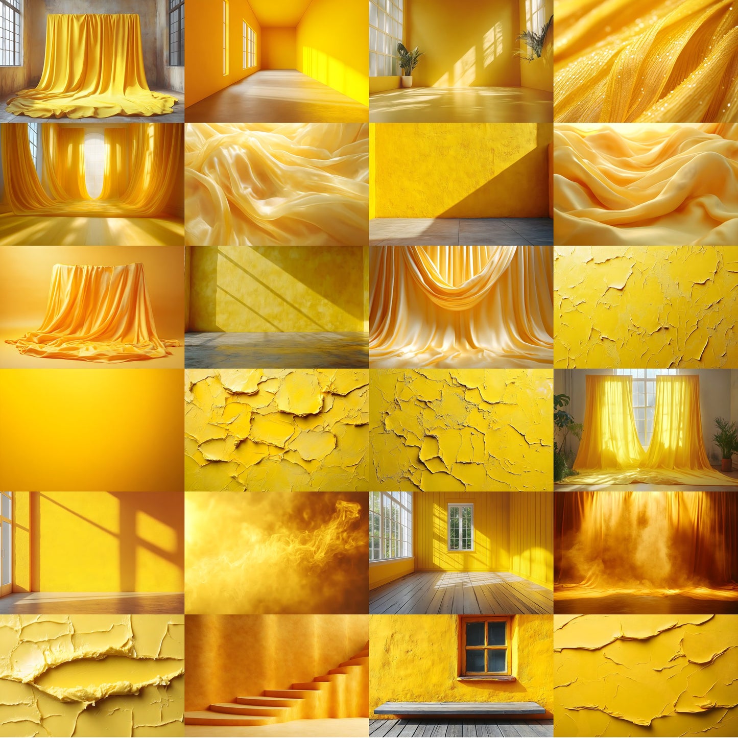 Yellow Photography Backdrop, Studio Background, Energy Burst Digital Download for Portrait Photoshoots, Vibrant Scene