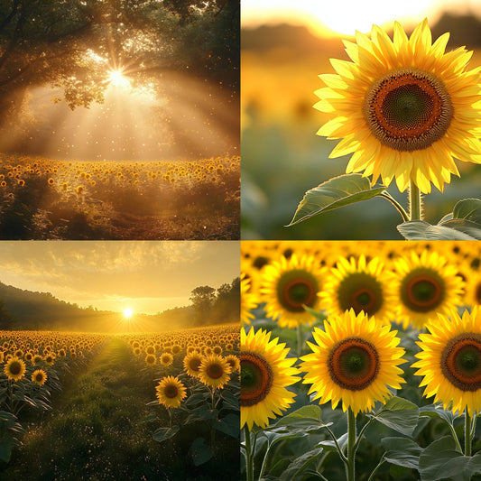 Sunflower Field Digital Backdrop, Vibrant Meadow Backgrounds, Photography, Scenic Photo Overlays, Summer Portrait, High-Res Images