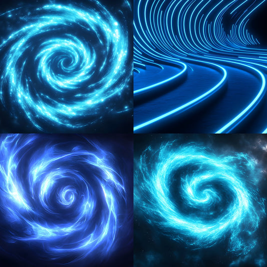 Abstract Blue Neon Lights Digital Backdrop, Modern Photography Background for Portraits, Photo Overlays, Creative Graphic Design Resource