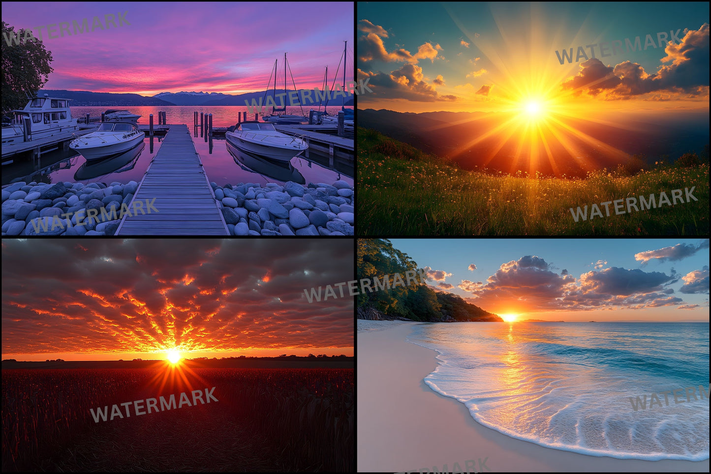 Sunset Photography Backdrop Bundle, Dreamy Sky Digital Backgrounds for Photographers, Golden Hour Photo Overlays, Ratios, High-Res Images