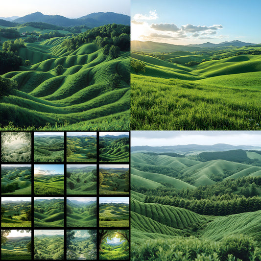 Pastoral Greenery Digital Backdrop, Photography Background, Scenic View Photo Prop, Nature Inspired Portrait, Online Shop Image, SQBD9443