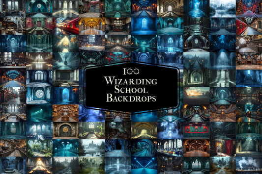 Wizarding School Scene Collection - 9Magical PNG Backdrops for Enchanting Designs - 00x00px Commercial Use Allowed