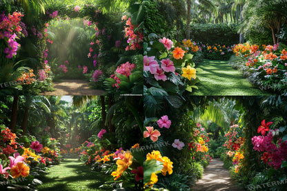 Tropical Vines Digital Backdrops - 3High-Res PNG Files for Photography  Craft Design - Commercial Use Allowed