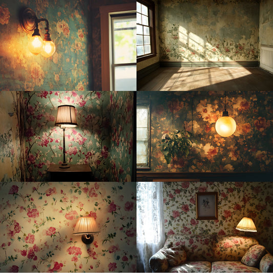 Vintage Wallpaper Room Backdrops, Photography Backgrounds, Digital Download for Photographers,Textures, Antique Interior Photo Booth