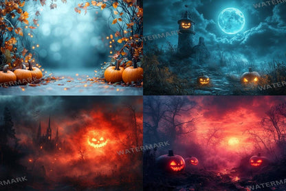 Halloween Monster View Backdrops for Photography  00x00px PNGs for Digital Art  Photo Editing  Commercial Use Allowed