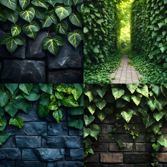 Summer Ivy Leaves Digital Backdrop, Greenery Photography Background, Nature Photo Prop,  for Portrait, Wedding, and Newborn Photos