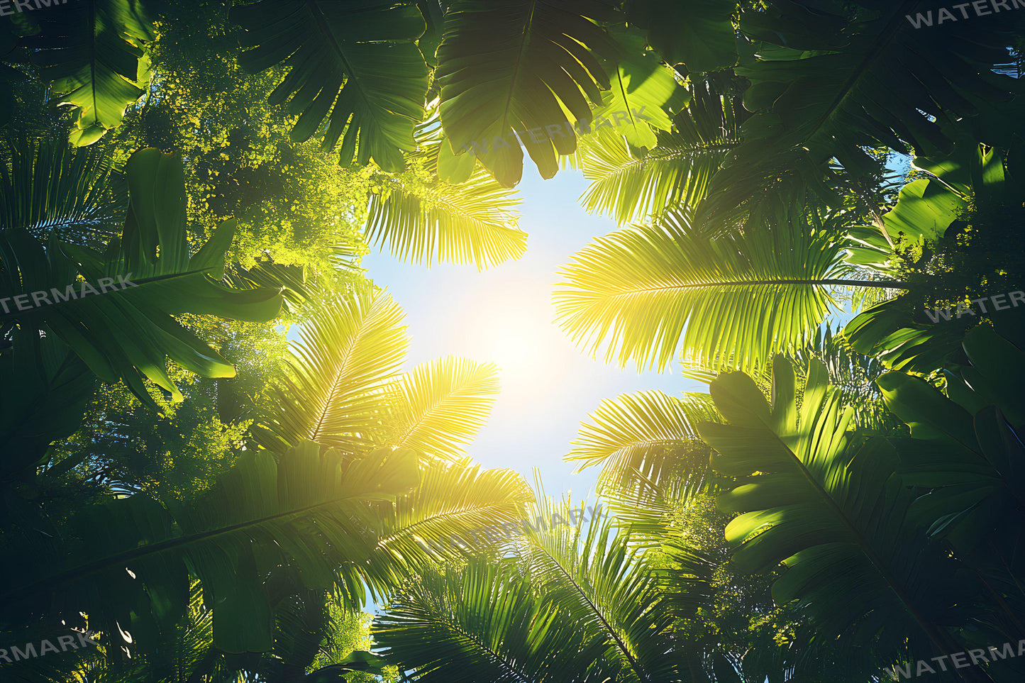 Banana Leaf Paradise Photography Backdrops | Digital Jungle Studio Background | Maternity, Wedding, Master Overlay, Tropical Backgrounds