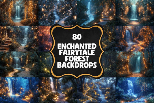 Enchanted Fairytale Forest Photography Backdrops - 00x00px PNGs for Magical Decor Perfect for Artists Designers and Photographers