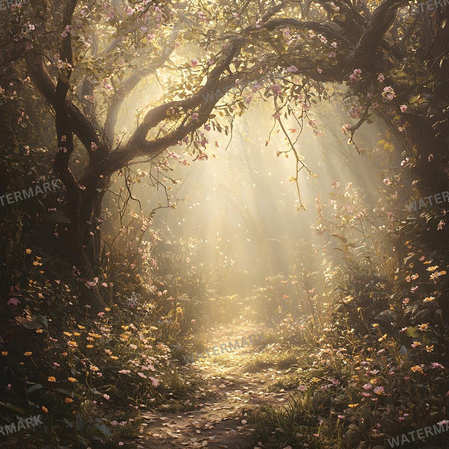 Woodland Glade Digital Backdrops - Magical Forest Photo Backdrops, Photographers, Adventure Background - Family Portrait - Forest Trees