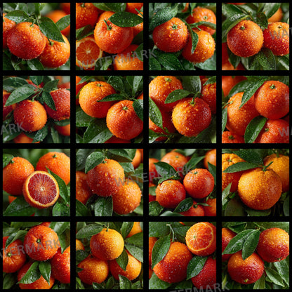 Juicy Orange Photography Backdrop, Vibrant Food Photo Background, Overhead Shot Digital Download, for Social Media, Fresh Fruit Still Life
