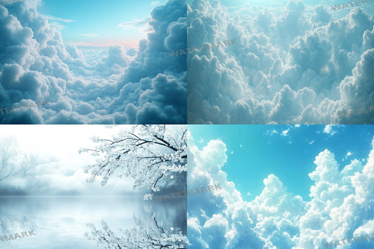 Clouds Backdrops, Sky Digital Backgrounds, Dreamy Scenes, Photography Overlays, Commercial Use, Cloud Backgrounds, Creative Photography