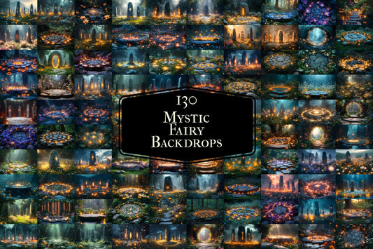 Mystic Fairy Backdrops for Photography, Fantasy Themes, Magical Scenes, and Photoshop Projects - Fairytale Backgrounds