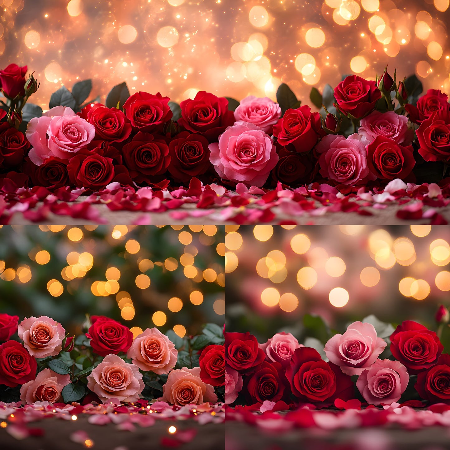 Valentine's Day Backdrop, Rose Garden Background, Digital Photography Prop, Romantic Photo Booth, Floral Portrait, Wedding Scene, Valentine