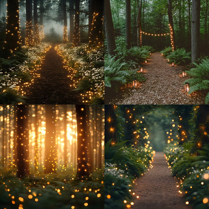 Whimsical Forest Wedding Backdrop Collection, Enchanted Woods Digital Backgrounds, Dreamy Photography, Fairytale Photo Overlays
