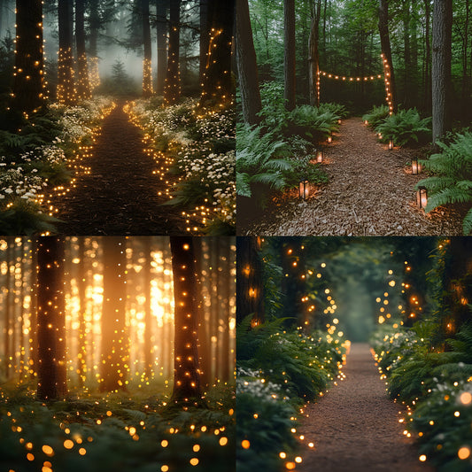 Whimsical Forest Wedding Backdrop Collection, Enchanted Woods Digital Backgrounds, Dreamy Photography, Fairytale Photo Overlays