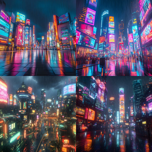 Neon Cityscape Digital Backdrop Set, Urban Photography Backgrounds, Vibrant Graffiti Walls, Photo Overlays, Modern Art Textures