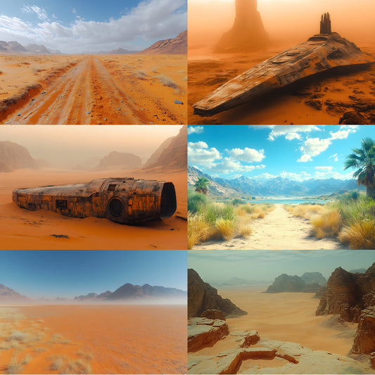 Cyberpunk Desert Digital Backdrop, Sci-Fi Background for Photography, Blade Runner Inspired Scene, Futuristic Photo Overlay, Commercial Use