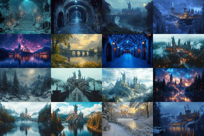 Wizarding School Backdrops - Witchcraft Photography Overlays - Ideal for Digital Artists  Photographers, Digital Backdrop for Photography