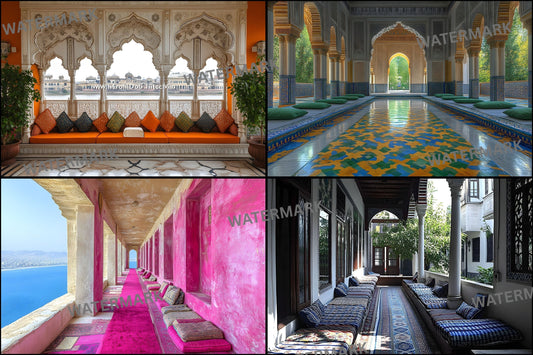 Sultan Palace Interior Digital Backdrop, Royal Photography Background, Arabian Nights Photo Booth, Fairytale Castle Scene, Images