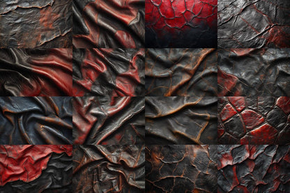 Red Weathered Leather Textures Photography Backdrops for Photoshop - Warm Aesthetic Backgrounds for Digital Art  Photo