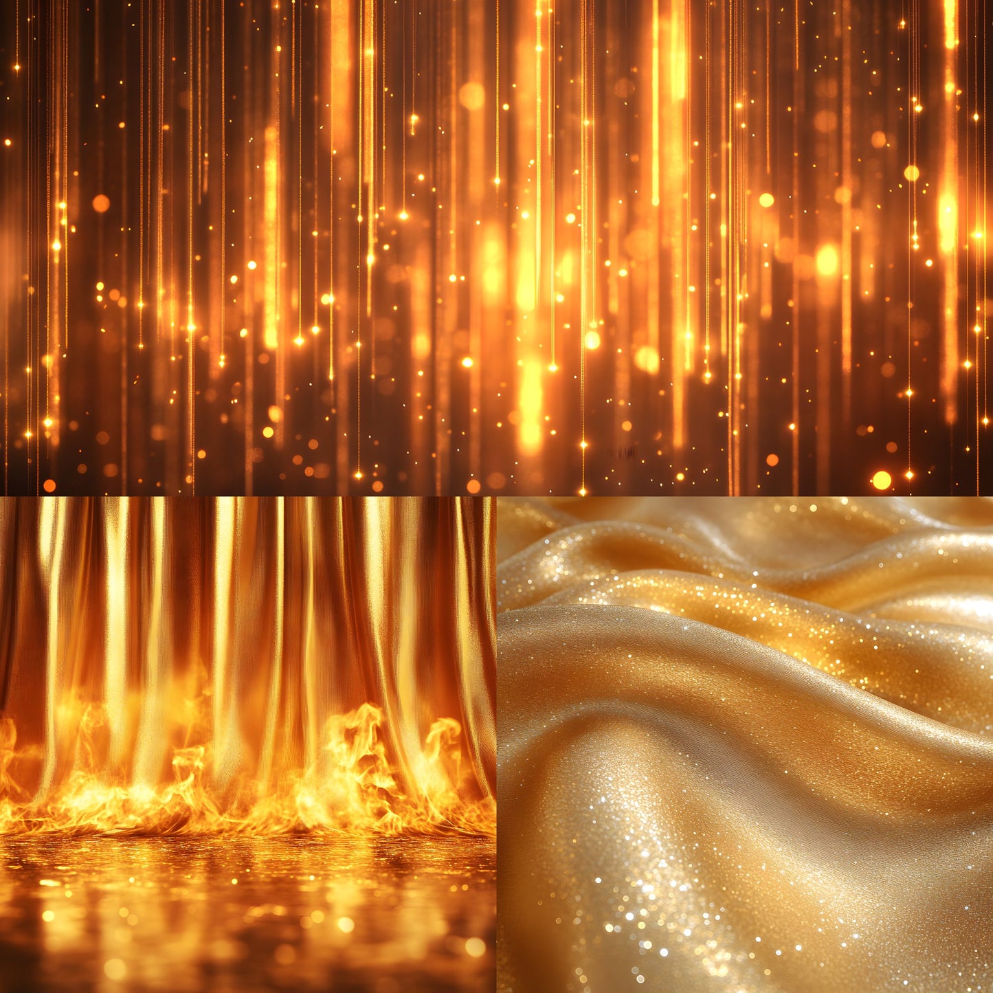 Golden Silk Curtains Digital Backdrop, Luxurious Photo Background, Portrait Photography, Wedding, Elegant Fabric Drapes, Images