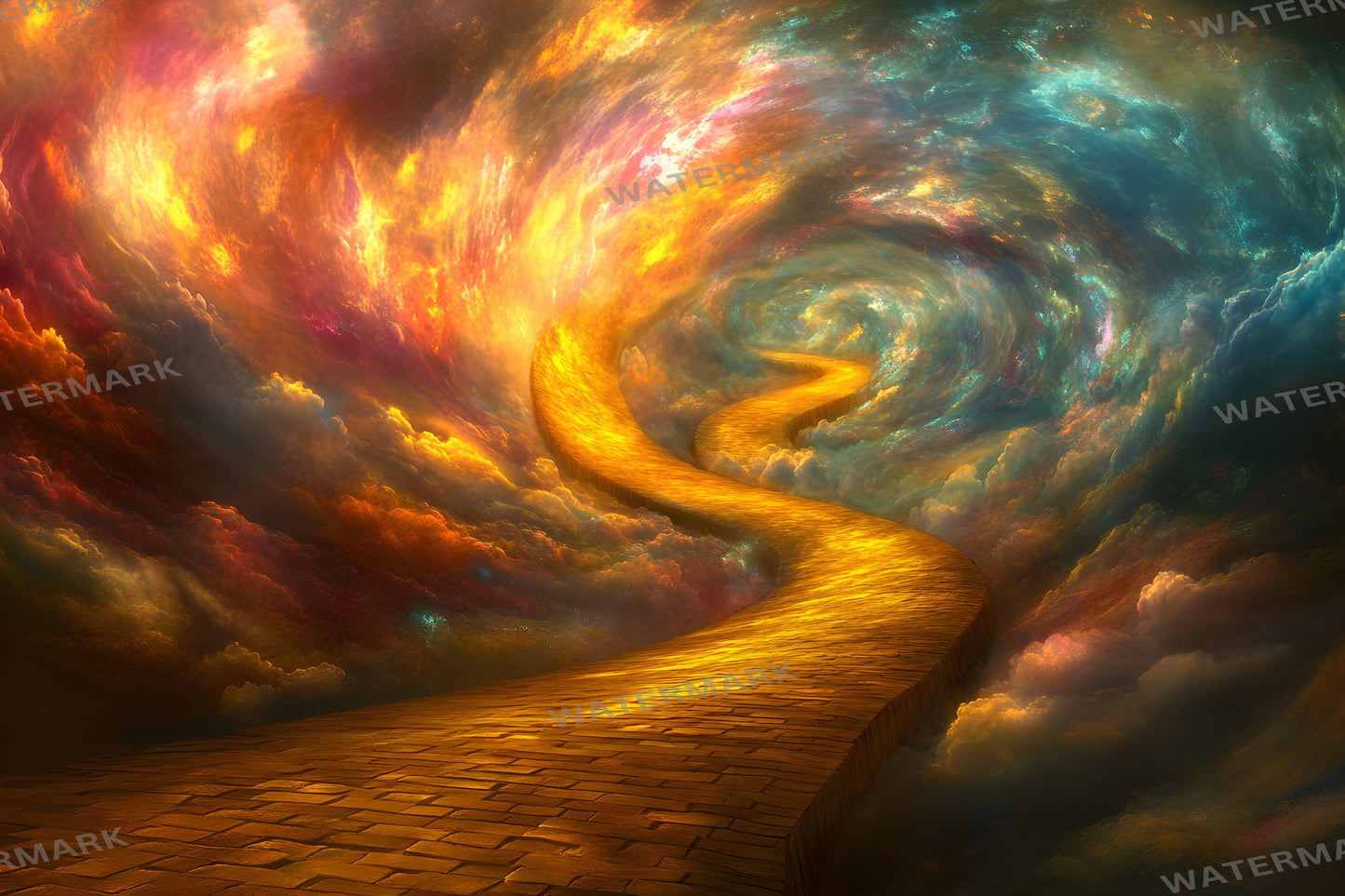 Wizard of Oz Backdrops | Digital Fantasy Story Backgrounds | Yellow Brick Road Backdrop | 7Wizard of Oz Images