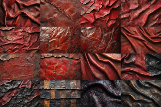 Red Weathered Leather Textures Photography Backdrops for Photoshop - Warm Aesthetic Backgrounds for Digital Art  Photo