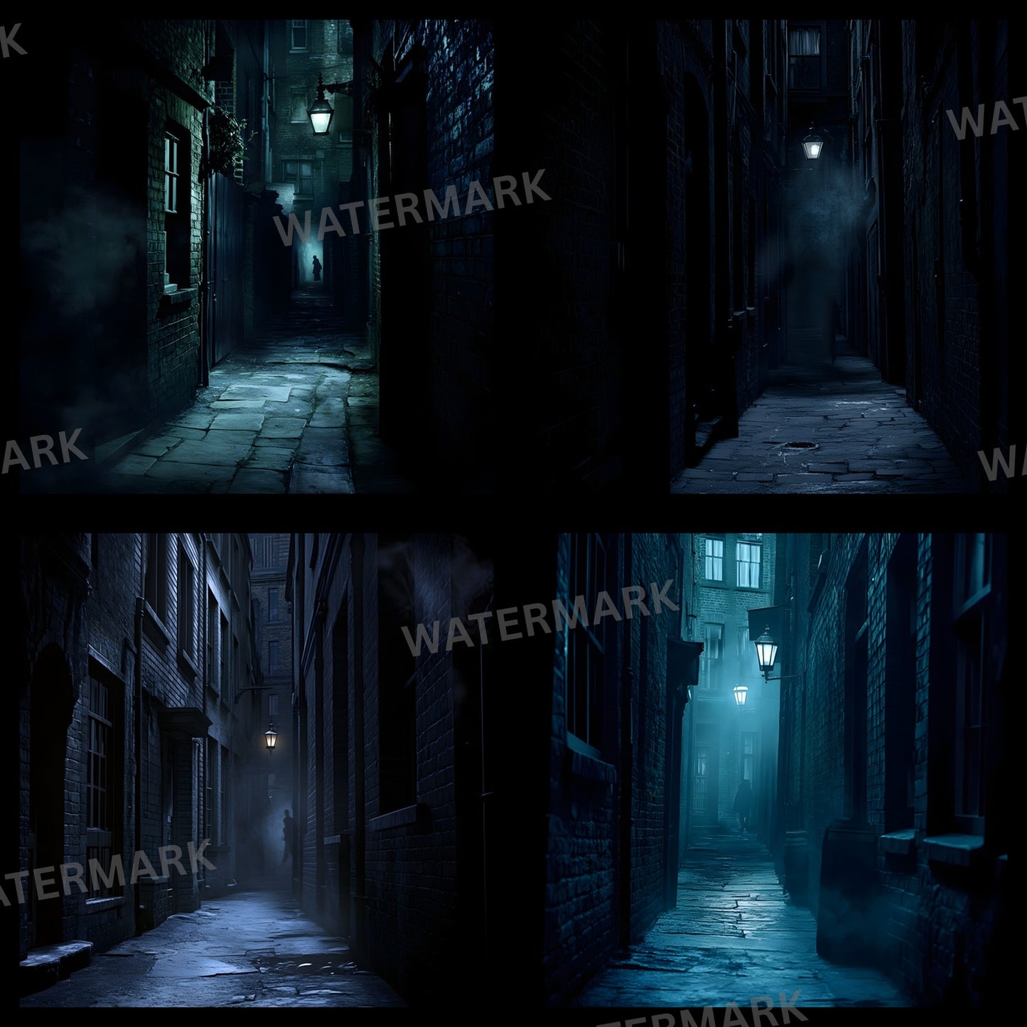 Sherlock Holmes Alley Digital Backdrop, Detective Scene Background, Moody Alleyway Photography Prop, Instant Download for Composites, Square Ratio