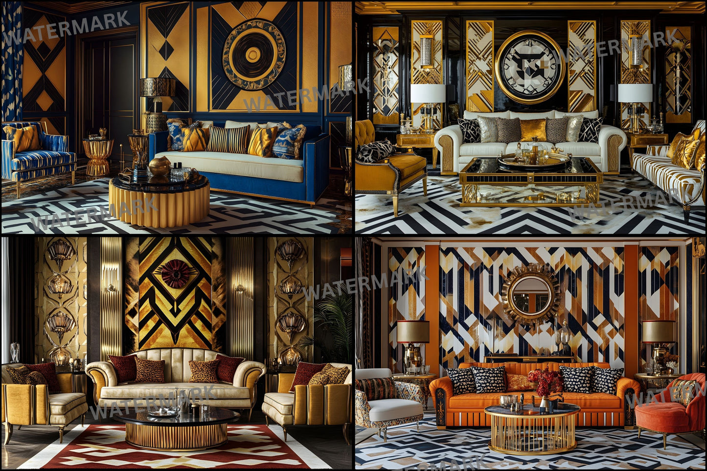 Art Deco Digital Backdrop, Gatsby Background, Printable Photography Background, Elegant Party Photo Booth, Gold Black Flapper Theme, Landscape