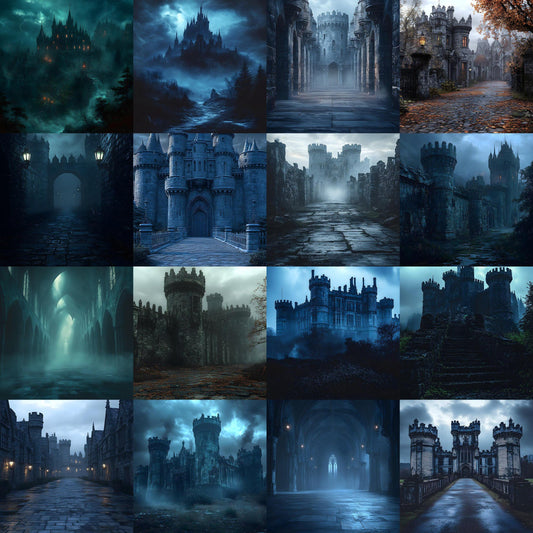 Gothic Castle Backdrops, Castle Background, Halloween Backdrop, Castle Digital Backdrop, Photoshop Background, Gothic Digital Backdrop