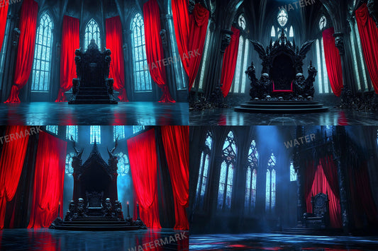 Gothic Throne Backdrops - 12 High-Resolution PNG Designs 00x00px for Dark Fantasy Aesthetic  Commercial Use