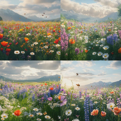 Wildflower Photography Backdrop, Botanical Digital Background, Floral Photo Prop, Spring , Portrait Photography, Nature Lover